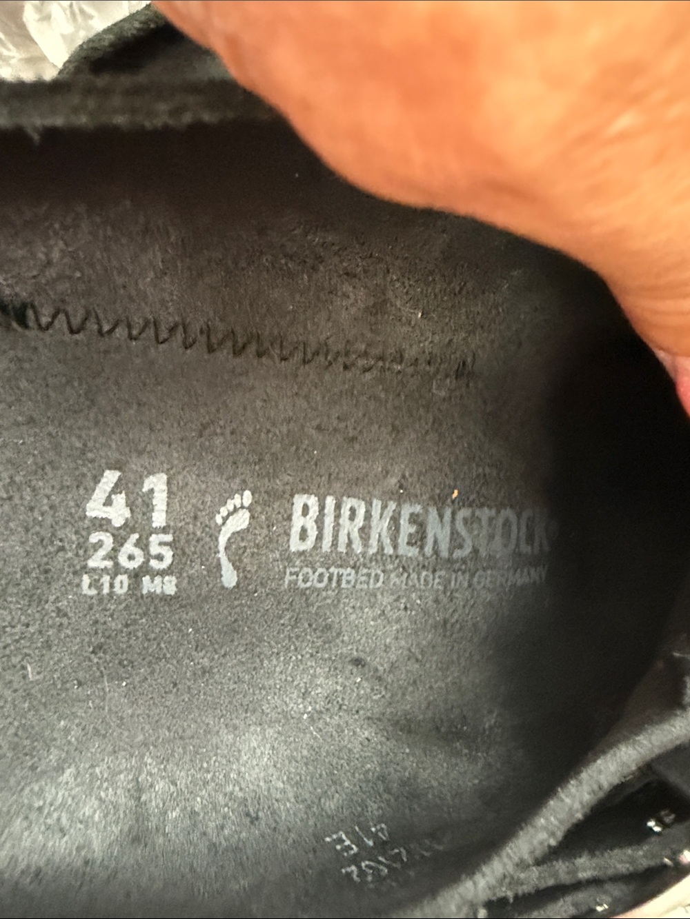 Birkenstock Black Suede Slip-On Loafers with Silver Buckle - Picture 9 of 10